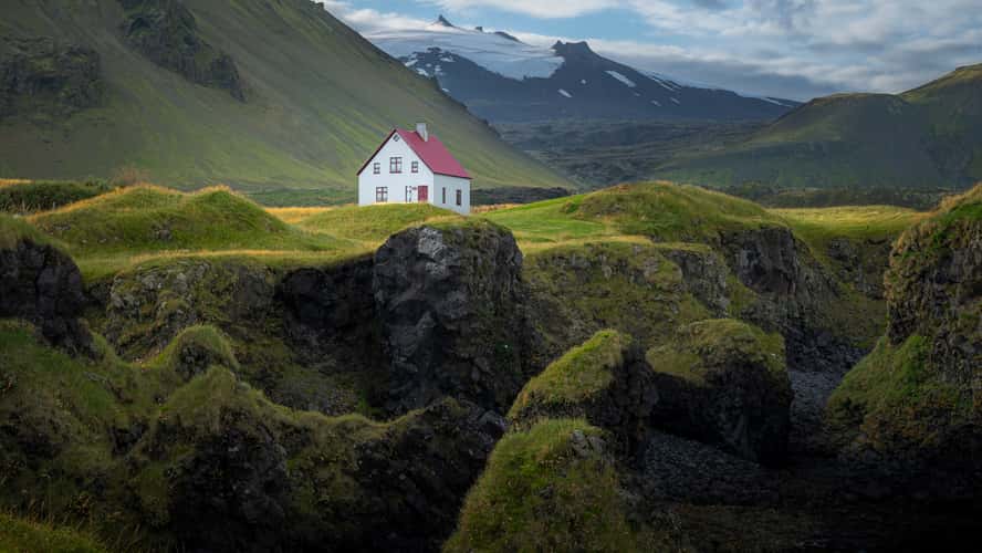 Lonely House in Arnarstapi