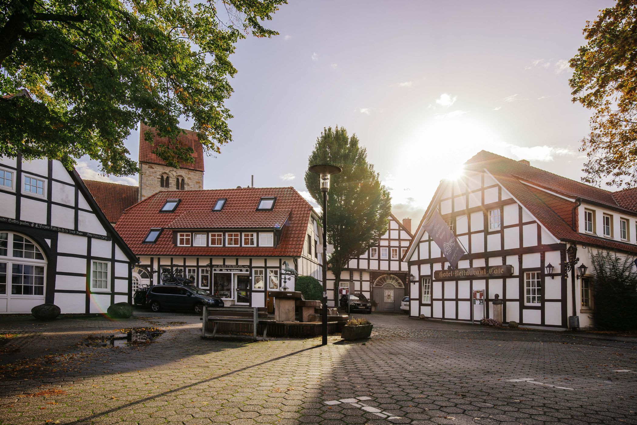 Marktplatz Recke, Münsterland, Germany