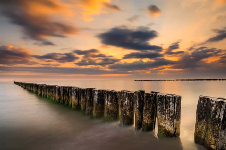 Morning on the Baltic Sea coast near Zingst