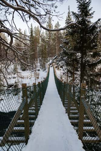 Myllykoski Mill Susepension bridge