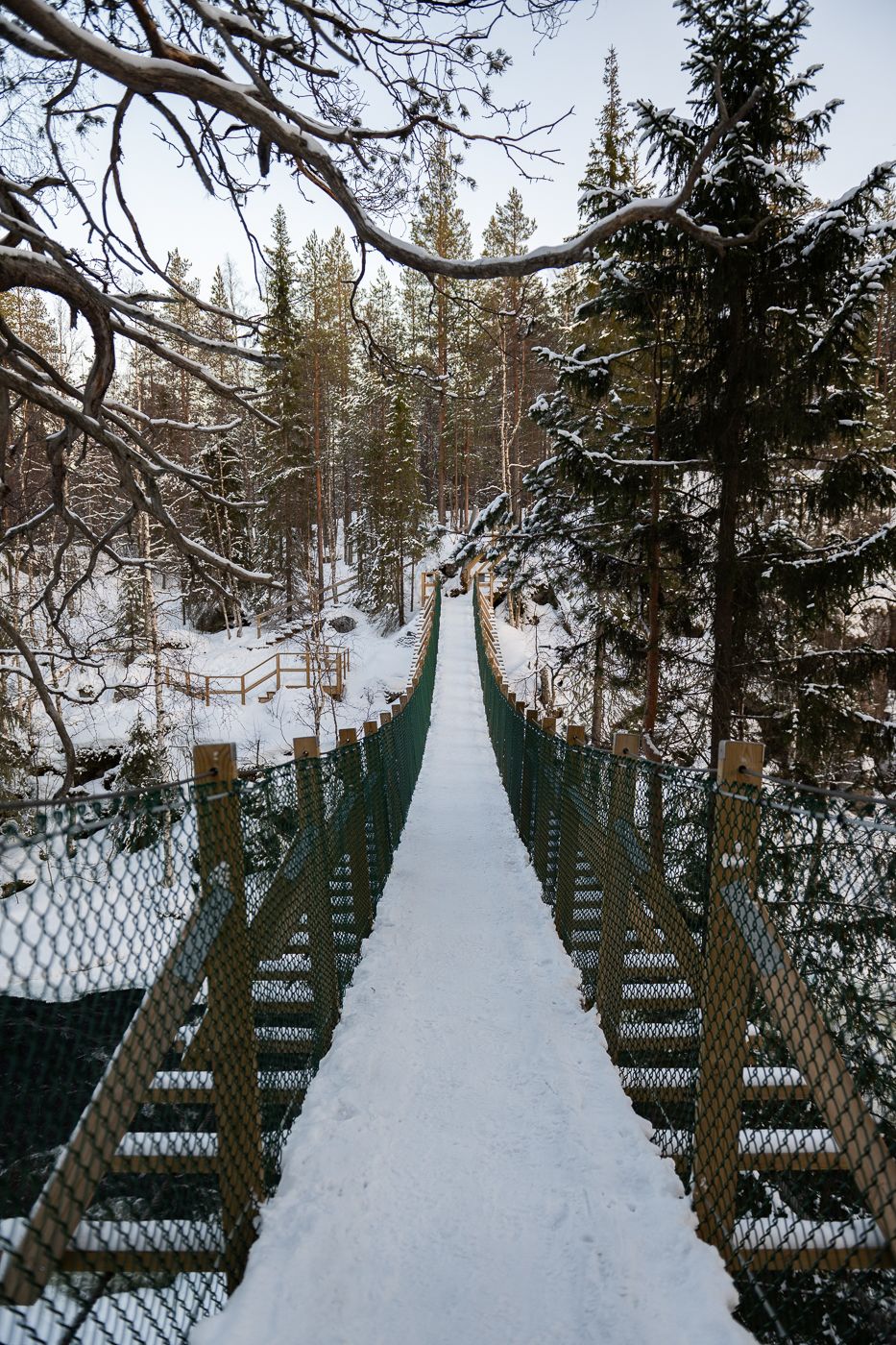 Myllykoski Mill Susepension bridge, Finland