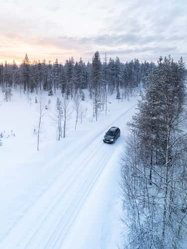 Nice road in the Finnish forest