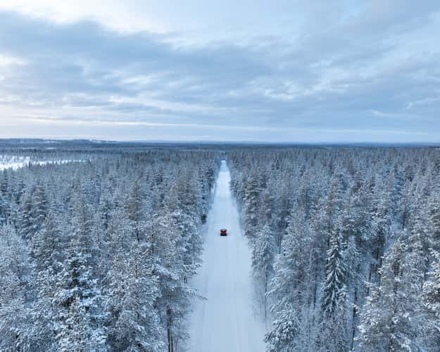 Nice road in the Finnish forest