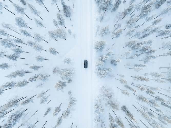 Nice road in the Finnish forest
