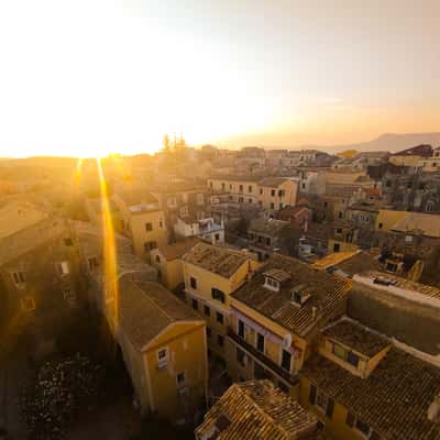 On the roof of Corfu, Greece