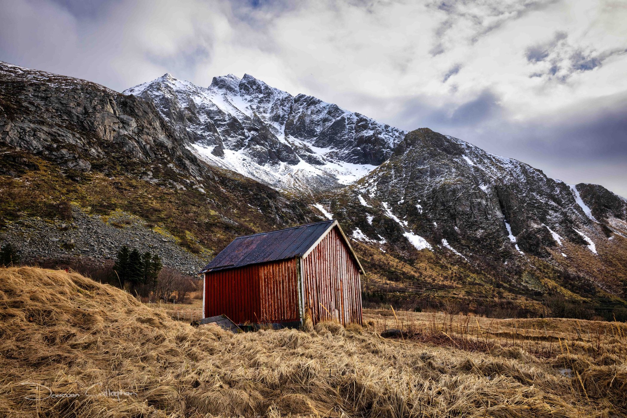 Red boat House Ramberg, Norway