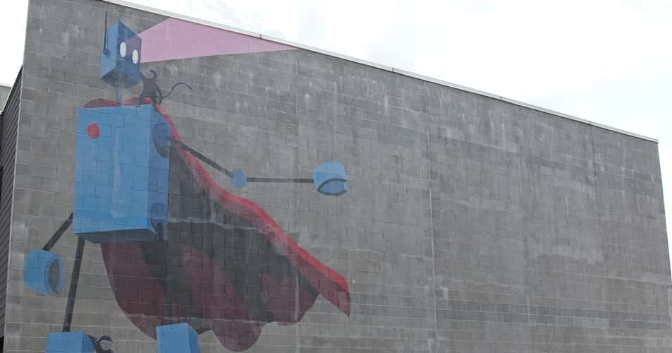 Robot Monkey Mural by John Lytle Wilson