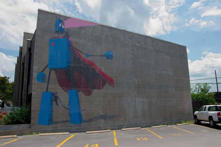 Robot Monkey Mural by John Lytle Wilson