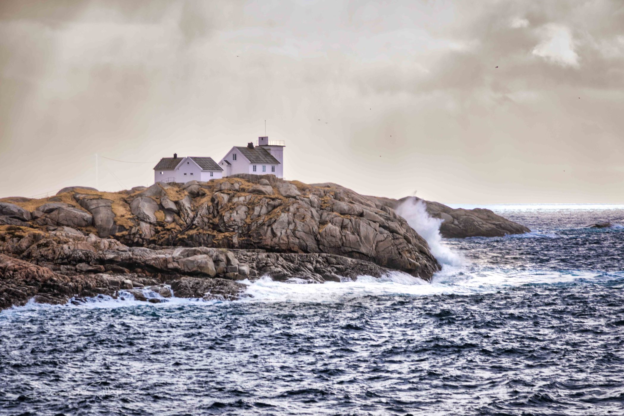 Rocky Islet Hellandsøya., Norway