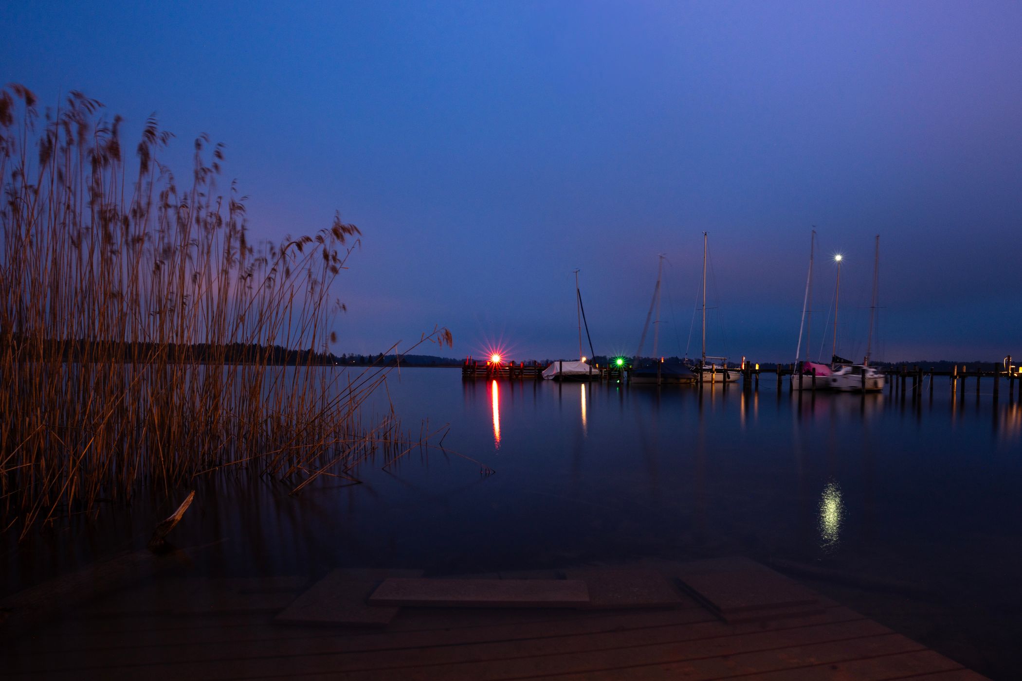 Boat landing near Prien am Chiemsee, Germany