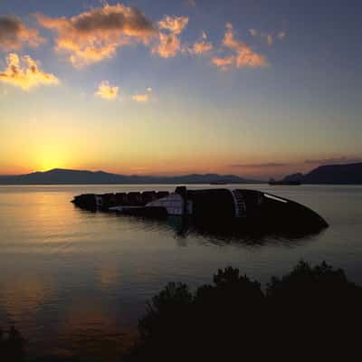 Shipwreck at Piraeus, Greece