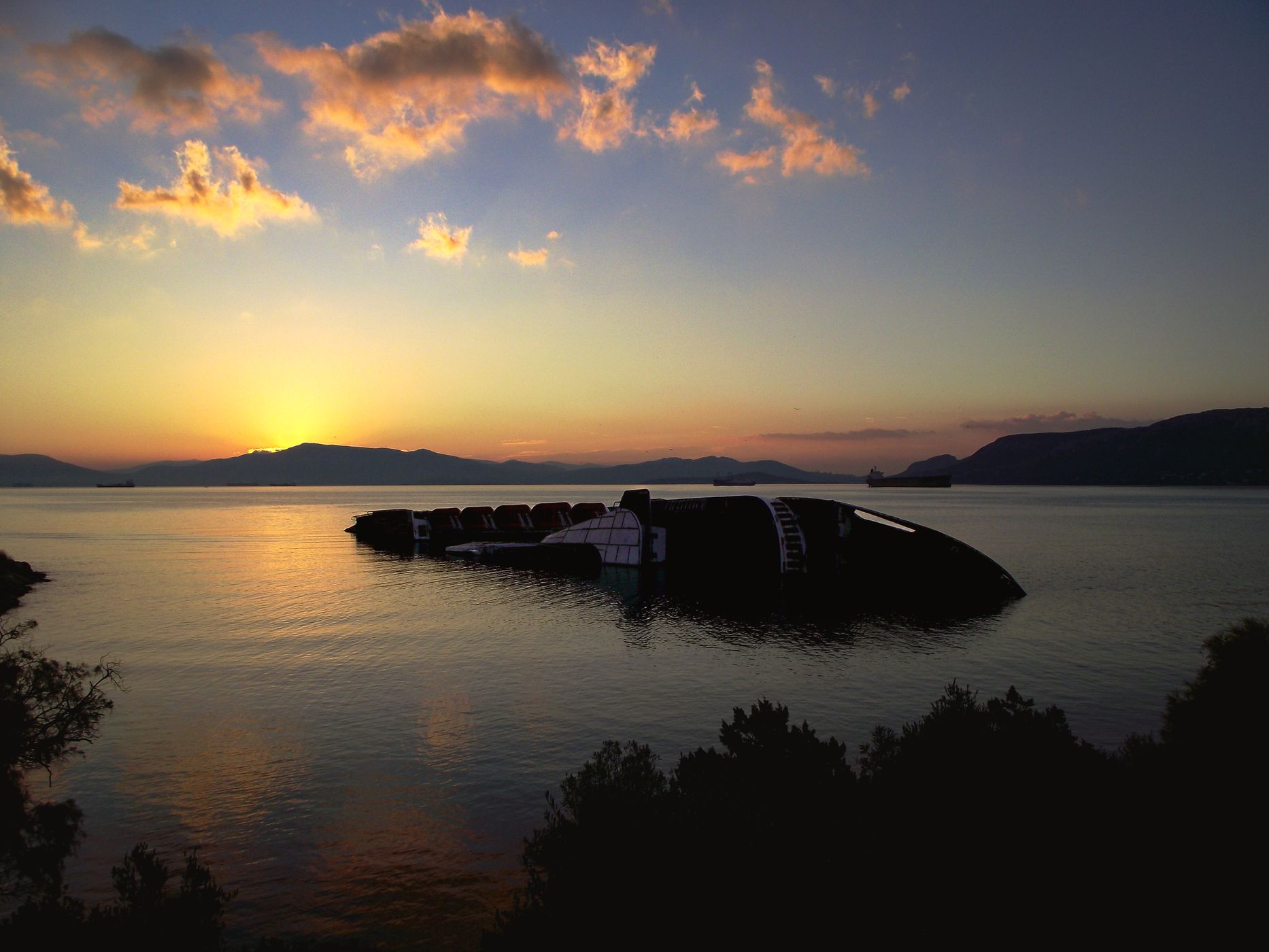 Shipwreck at Piraeus, Greece