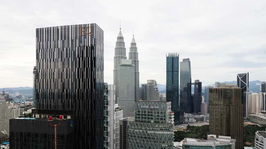 Skybar view over Kuala Lumpur Skyline