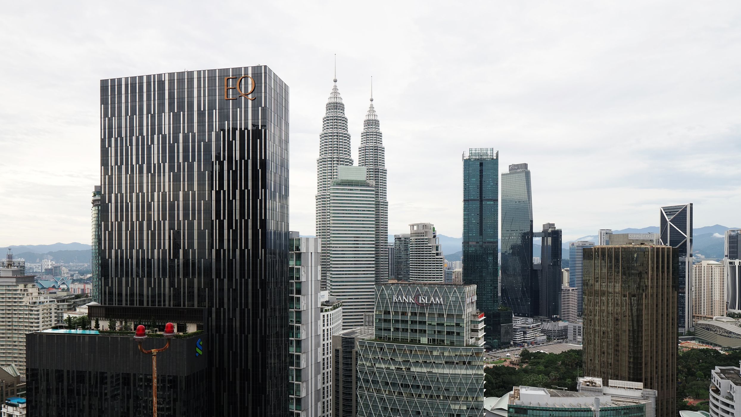 Skybar view over Kuala Lumpur Skyline, Malaysia