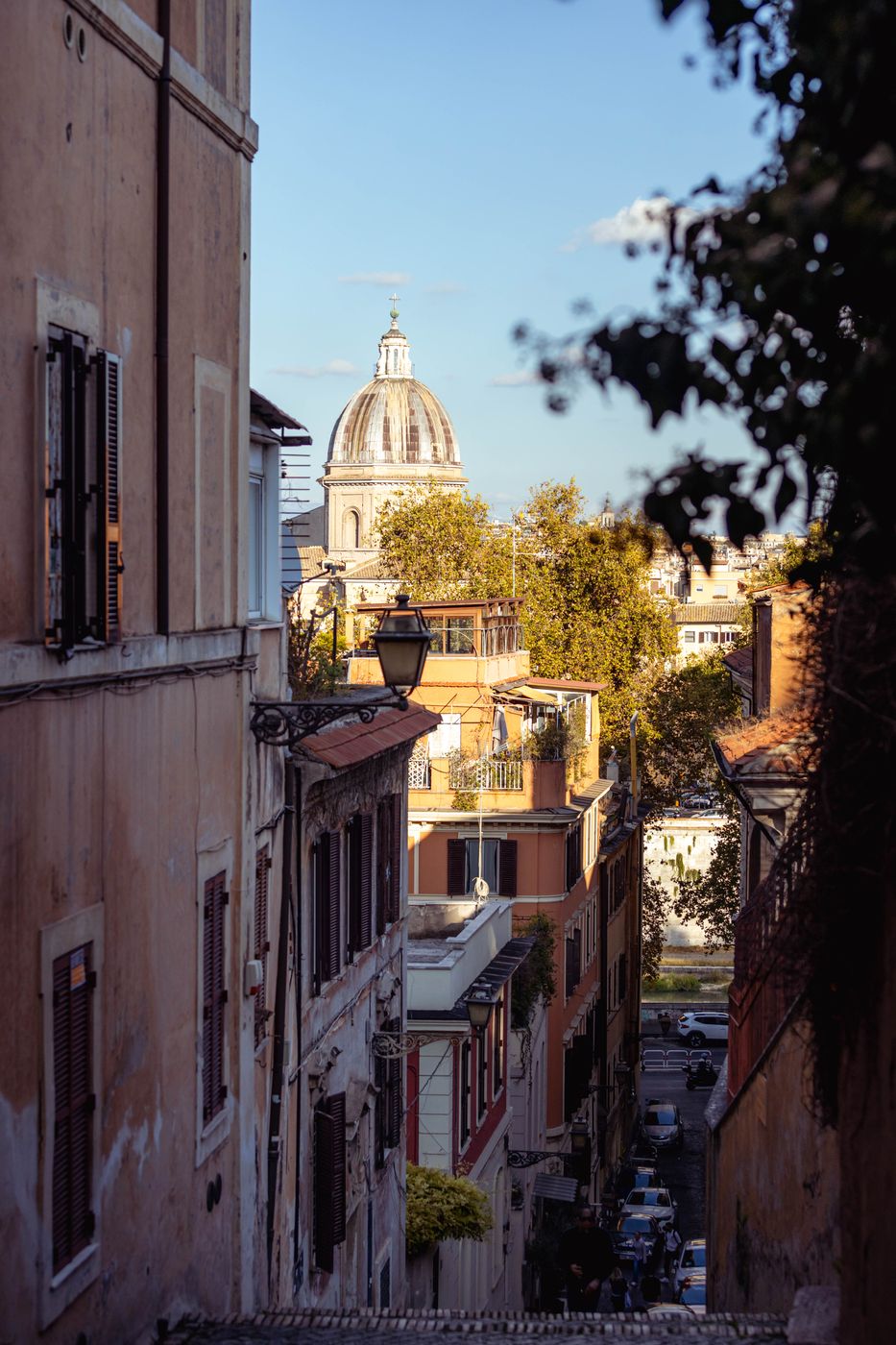 Trastevere stairs in Rome, Italy
