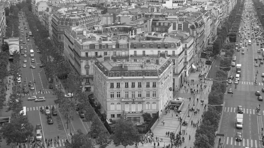 View of Champ Elysees from Arc de Triomphe