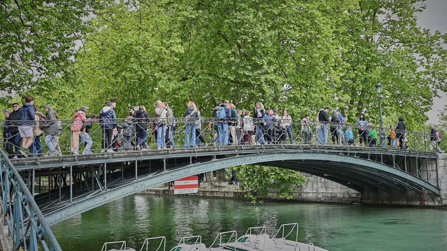 View to the Pont des Amours, Annecy