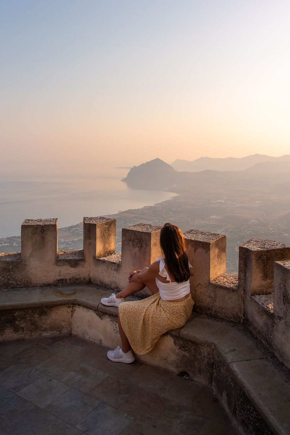 Viewpoint from Erice's castle, Italy