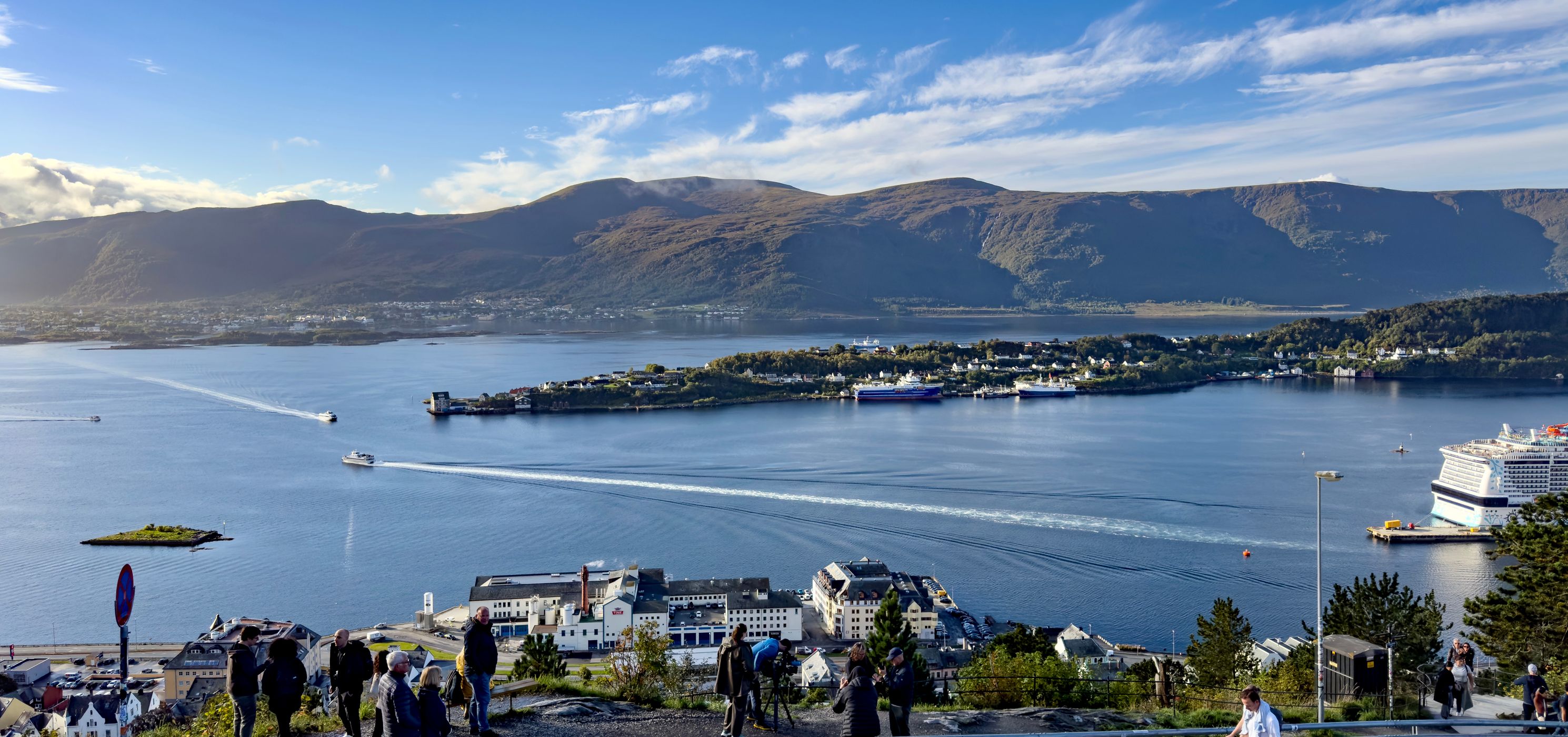 Views over Ålesund from Fjellsua Viewpoint, Norway