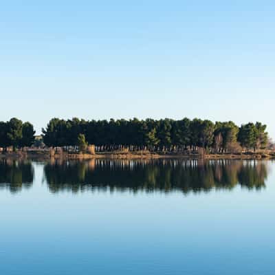 Villeneuve's Lake reflection, France