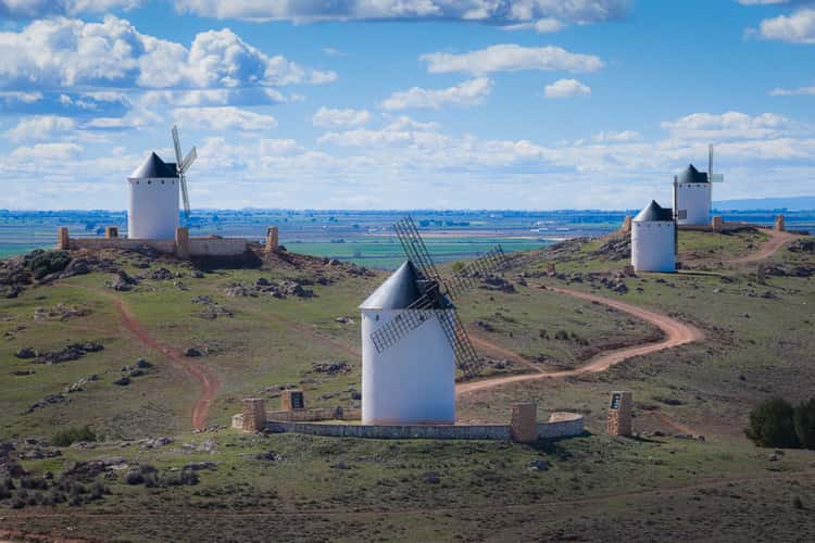 Windmills at Herencia (drone)