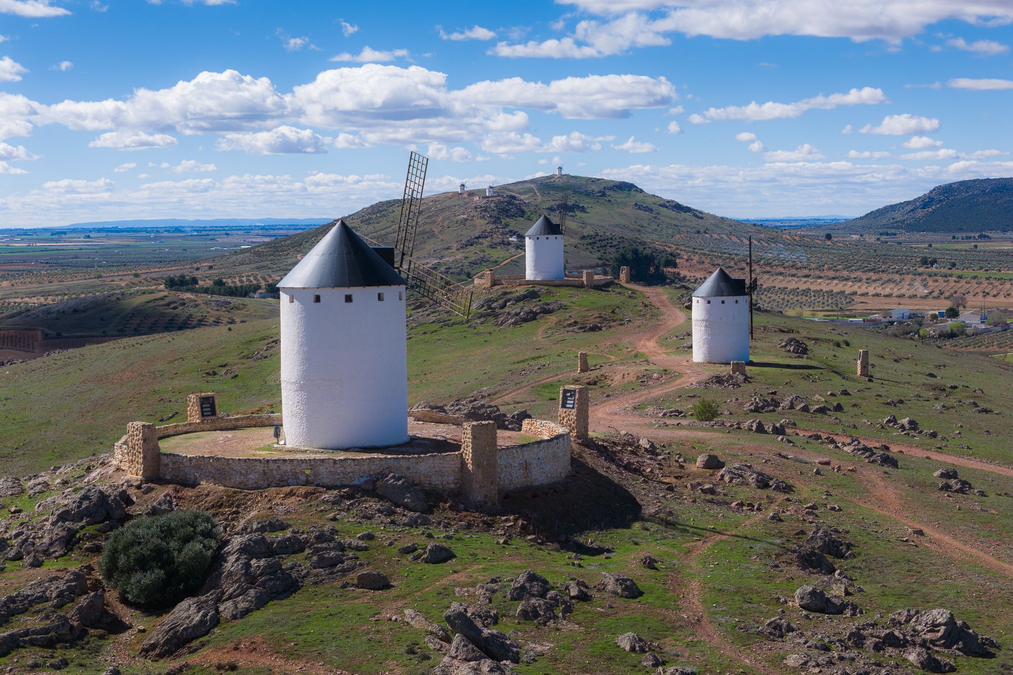 Windmills at Herencia (drone), Spain