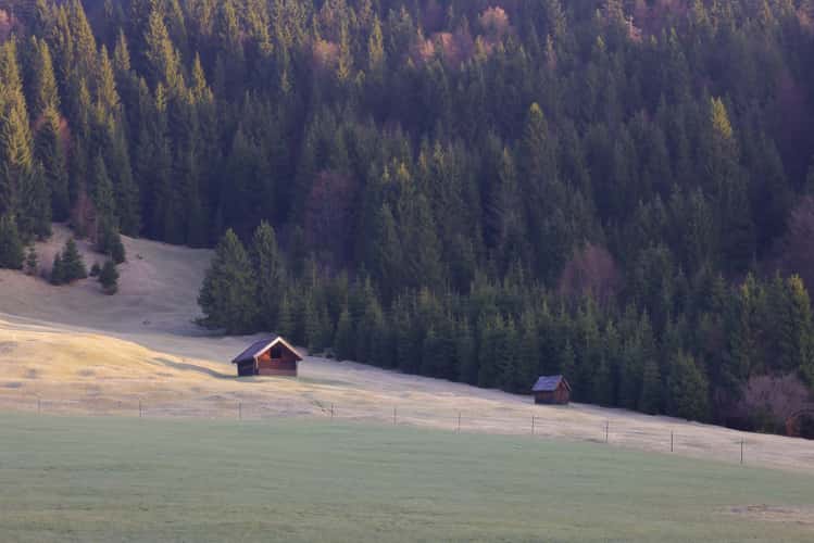 Wooden Hut at lake Geroldsee, Bavaria