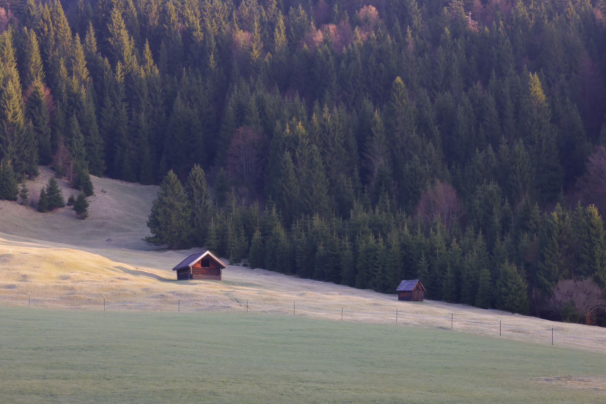 Wooden Hut at lake Geroldsee, Bavaria, Germany