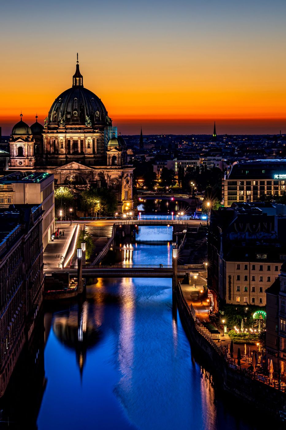 Berlin Skyline from Fischerinsel Skyscraper, Germany