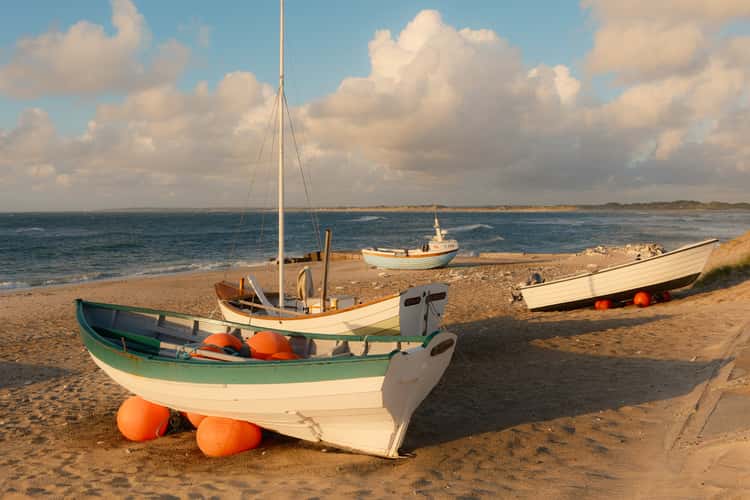 Boats on the beach at Klitmøller