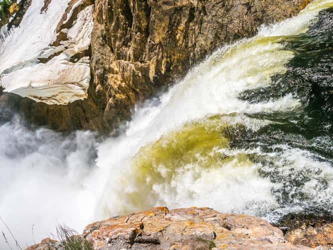 Brink of Lower Falls, Yellowstone National Park