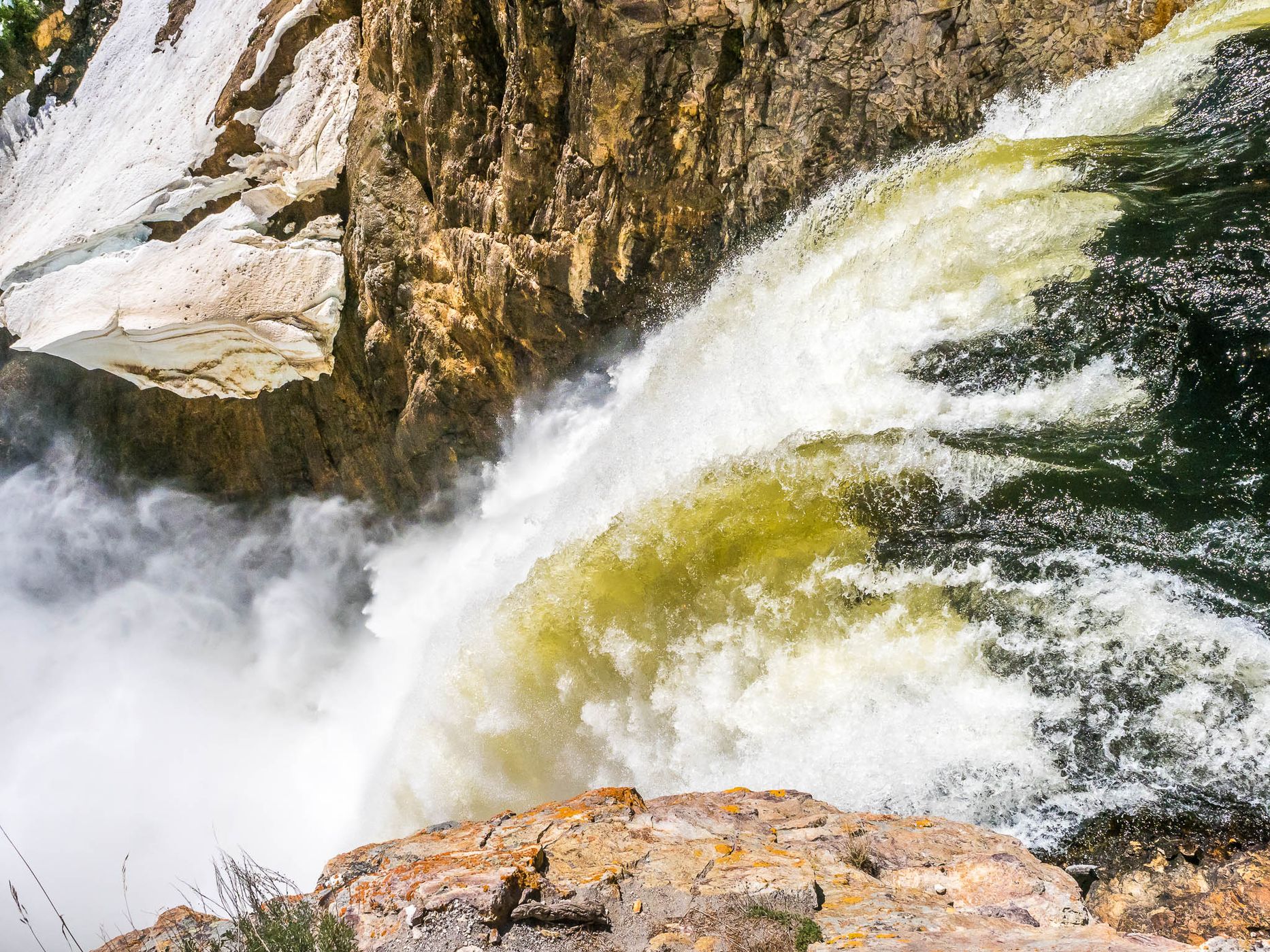 Brink of Lower Falls, Yellowstone National Park, USA