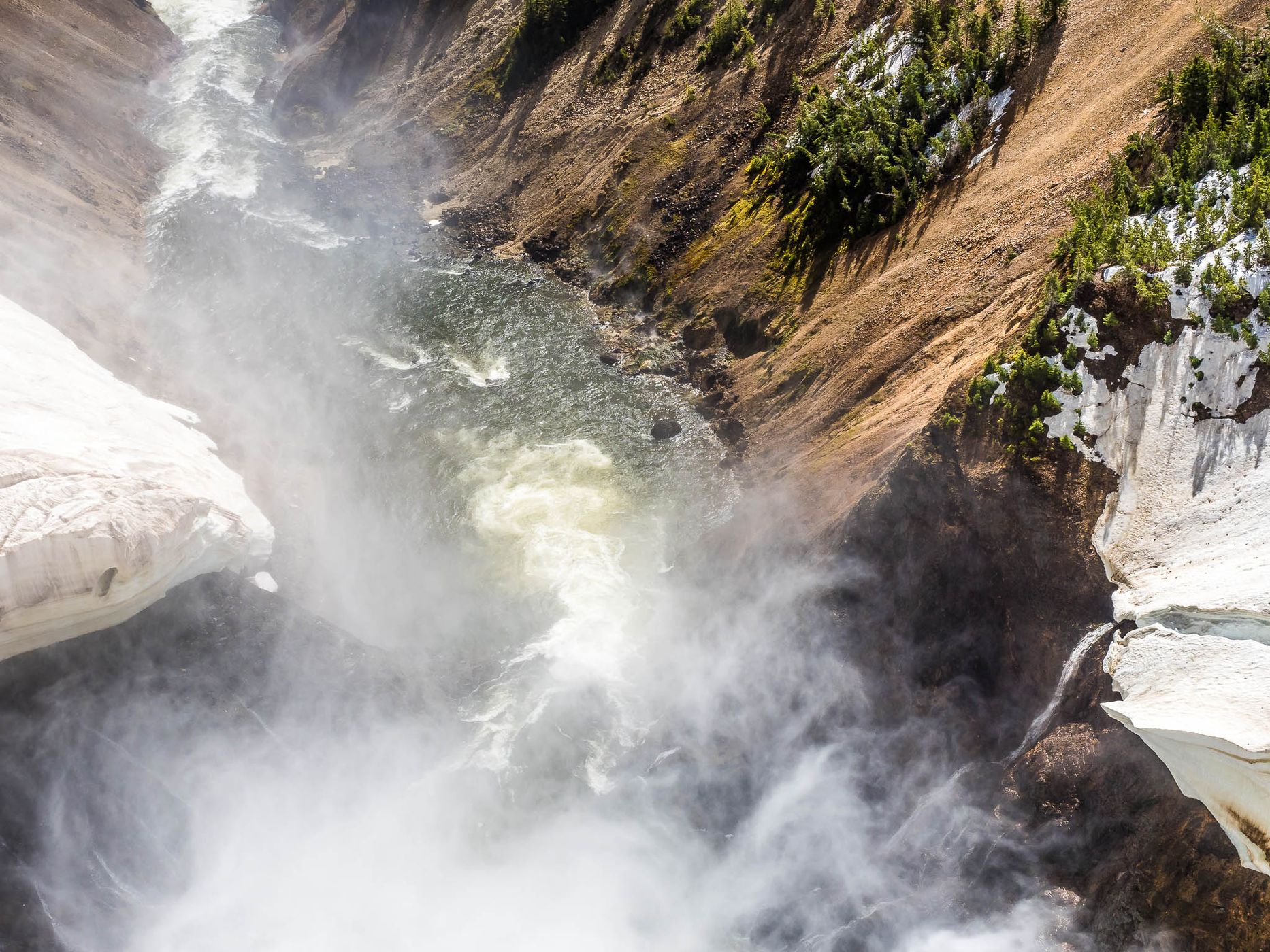 Brink of Lower Falls, Yellowstone National Park, USA