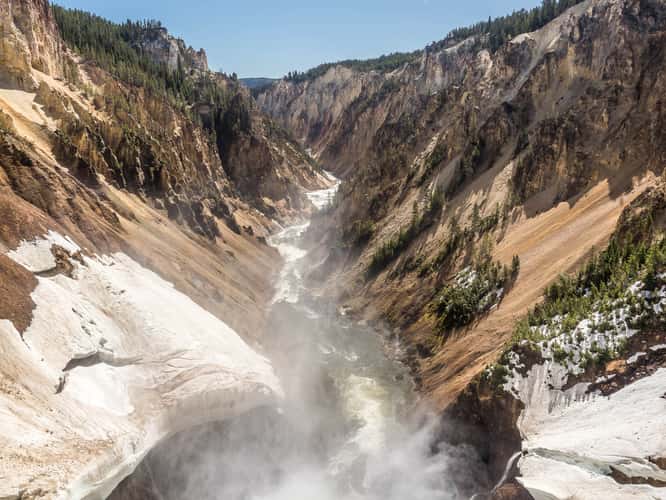 Brink of Lower Falls, Yellowstone National Park