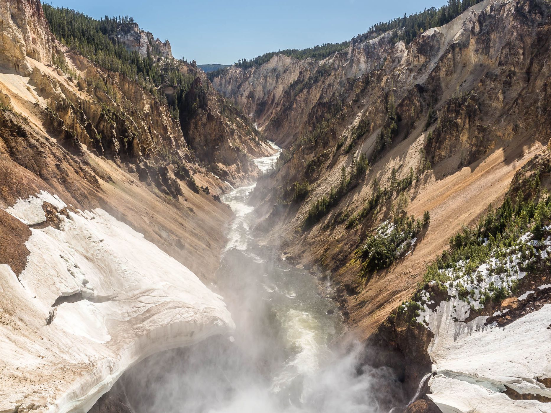 Brink of Lower Falls, Yellowstone National Park, USA