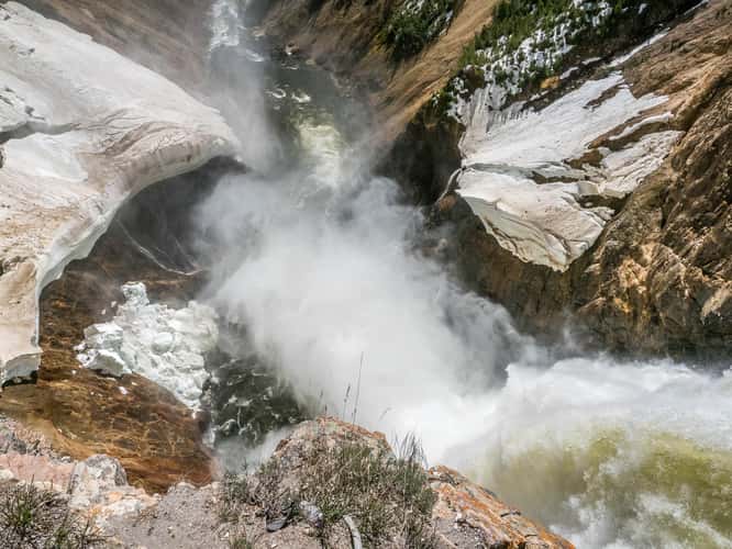 Brink of Lower Falls, Yellowstone National Park