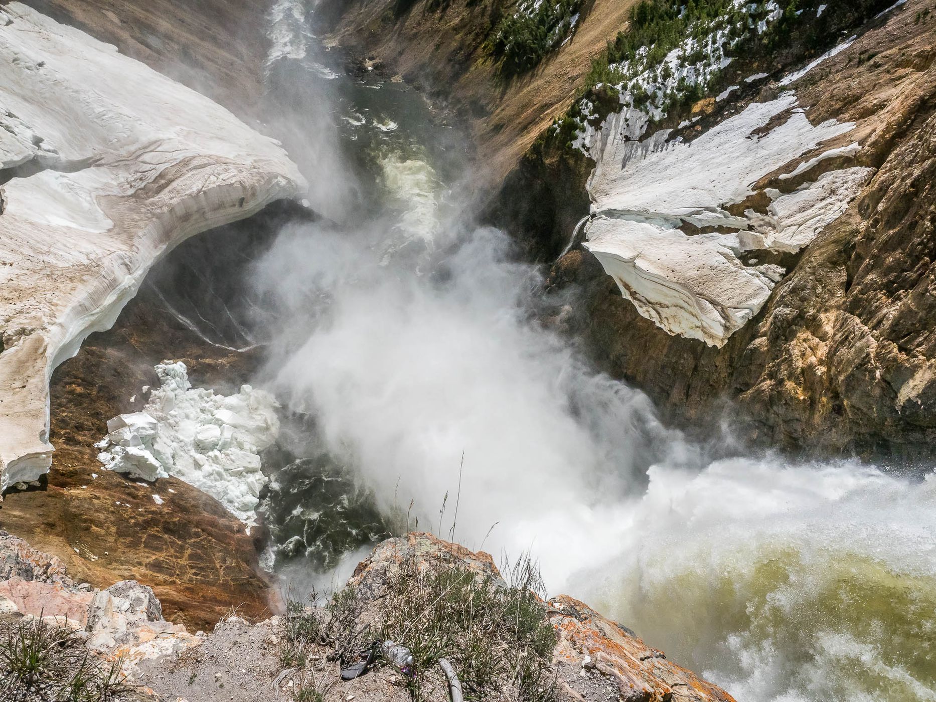 Brink of Lower Falls, Yellowstone National Park, USA