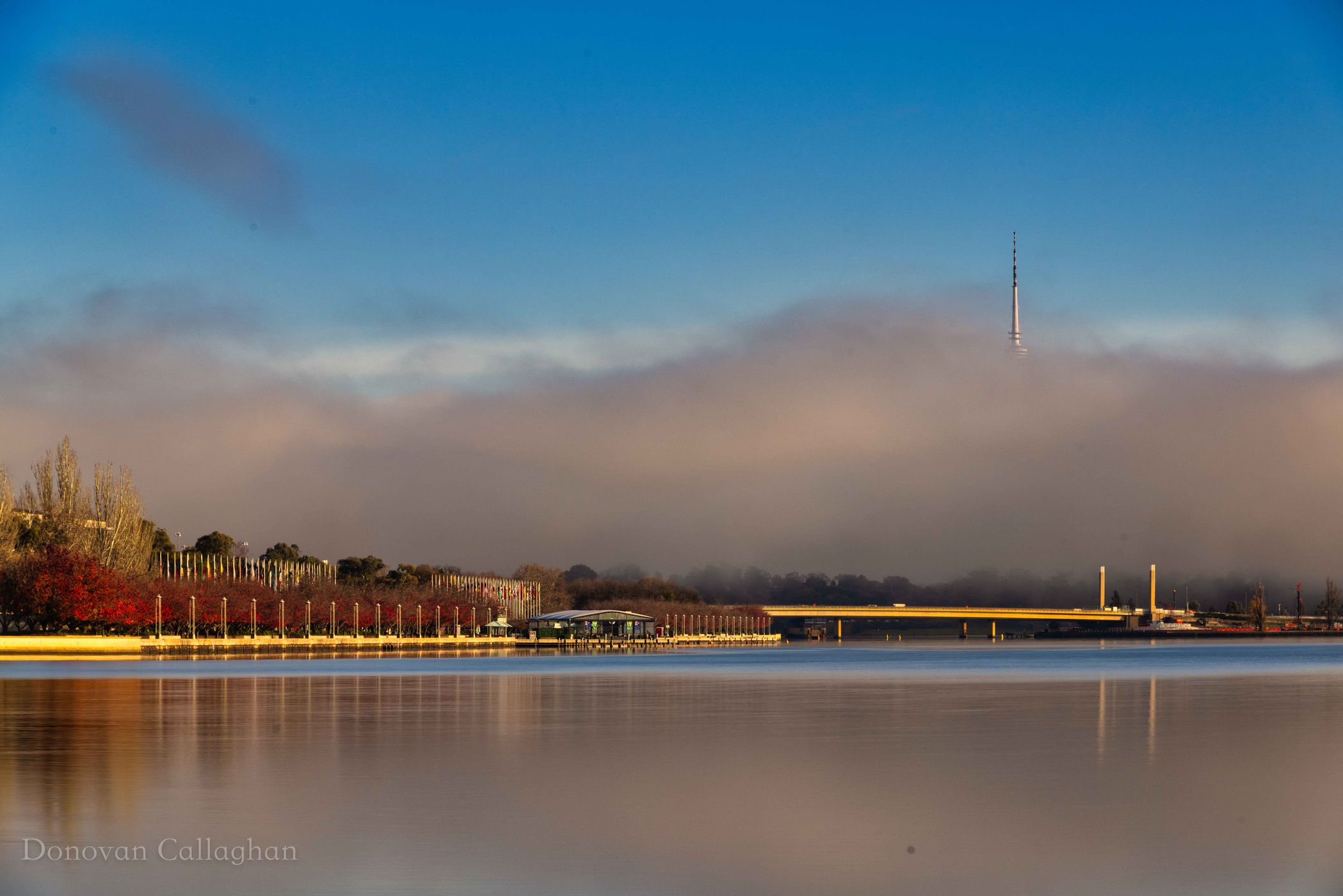 Fog Lake Burley Griffen, Canberra, Australia