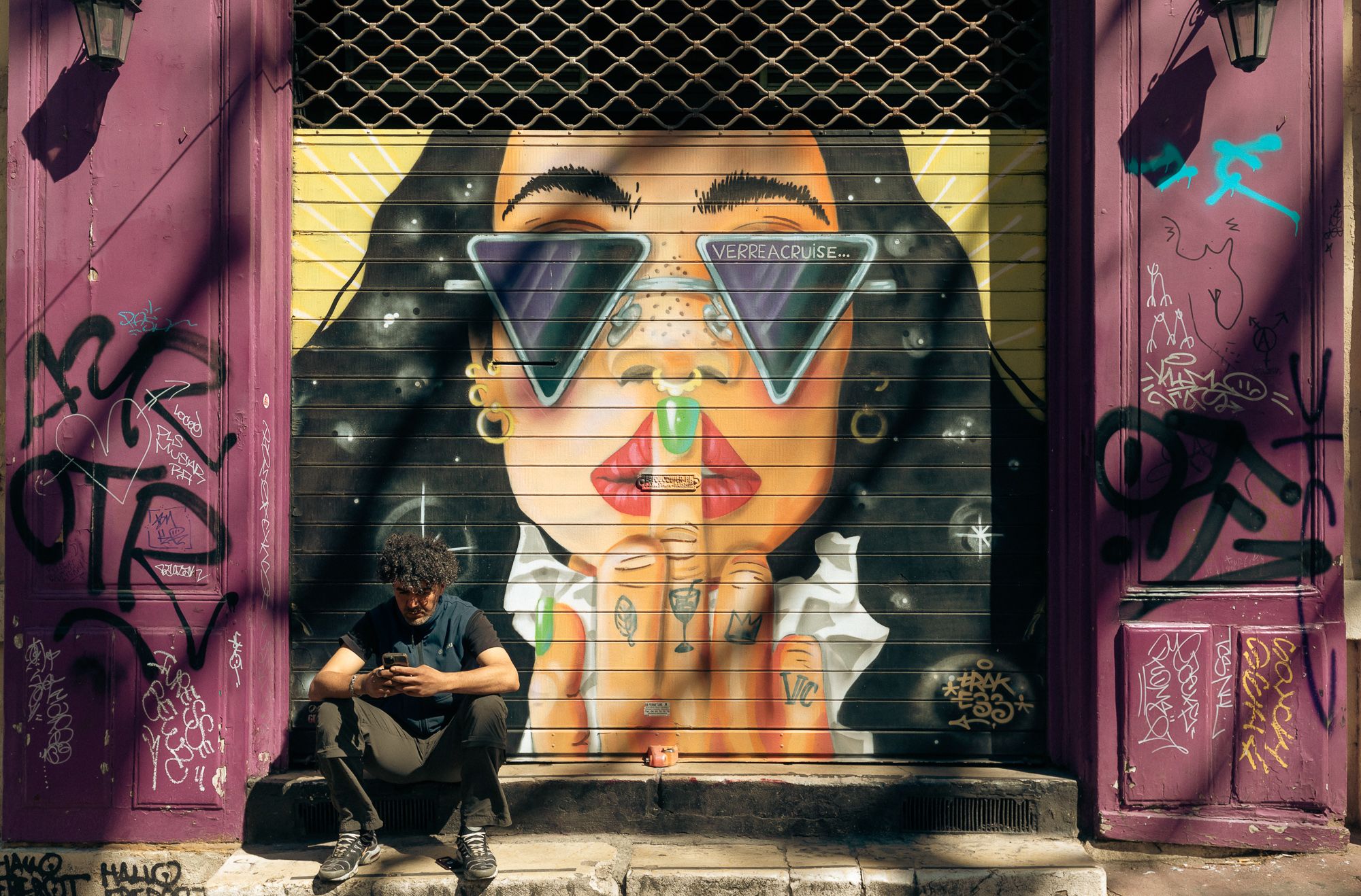 Graffiti in Cour Julien in Marseille, France