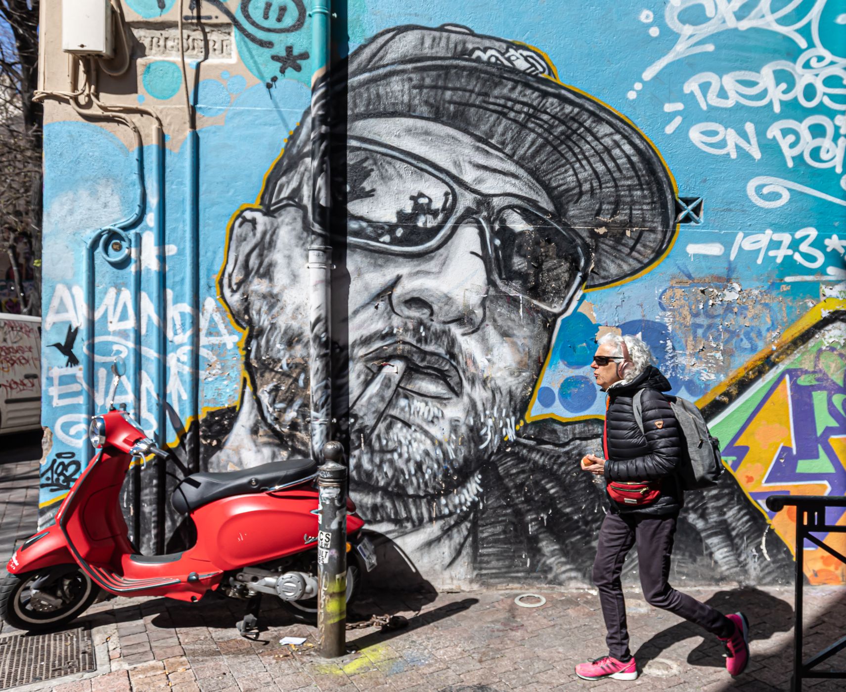 Graffiti in Cour Julien in Marseille, France