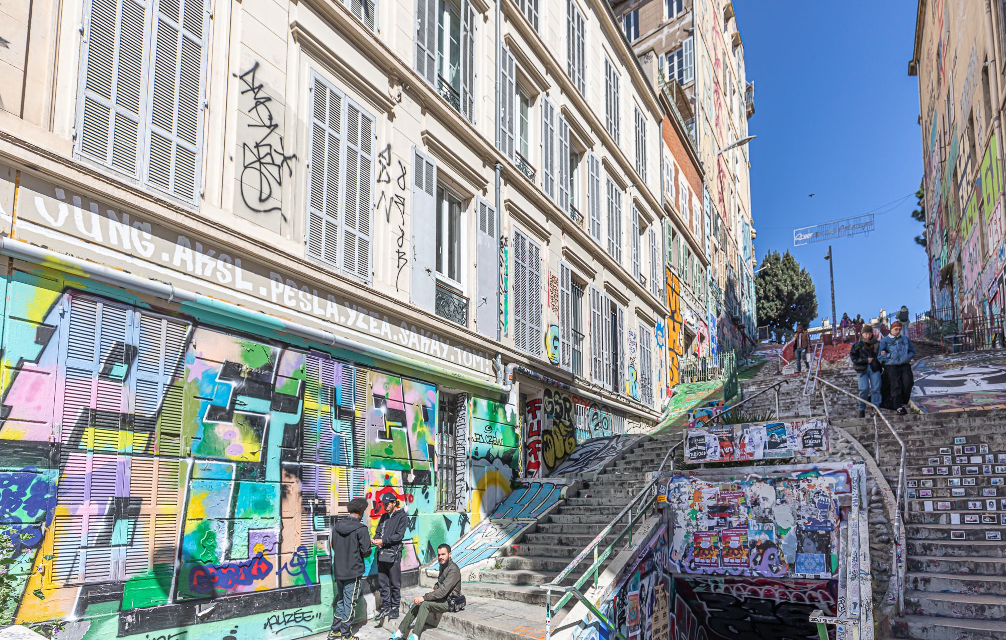 Graffiti in Cour Julien in Marseille, France