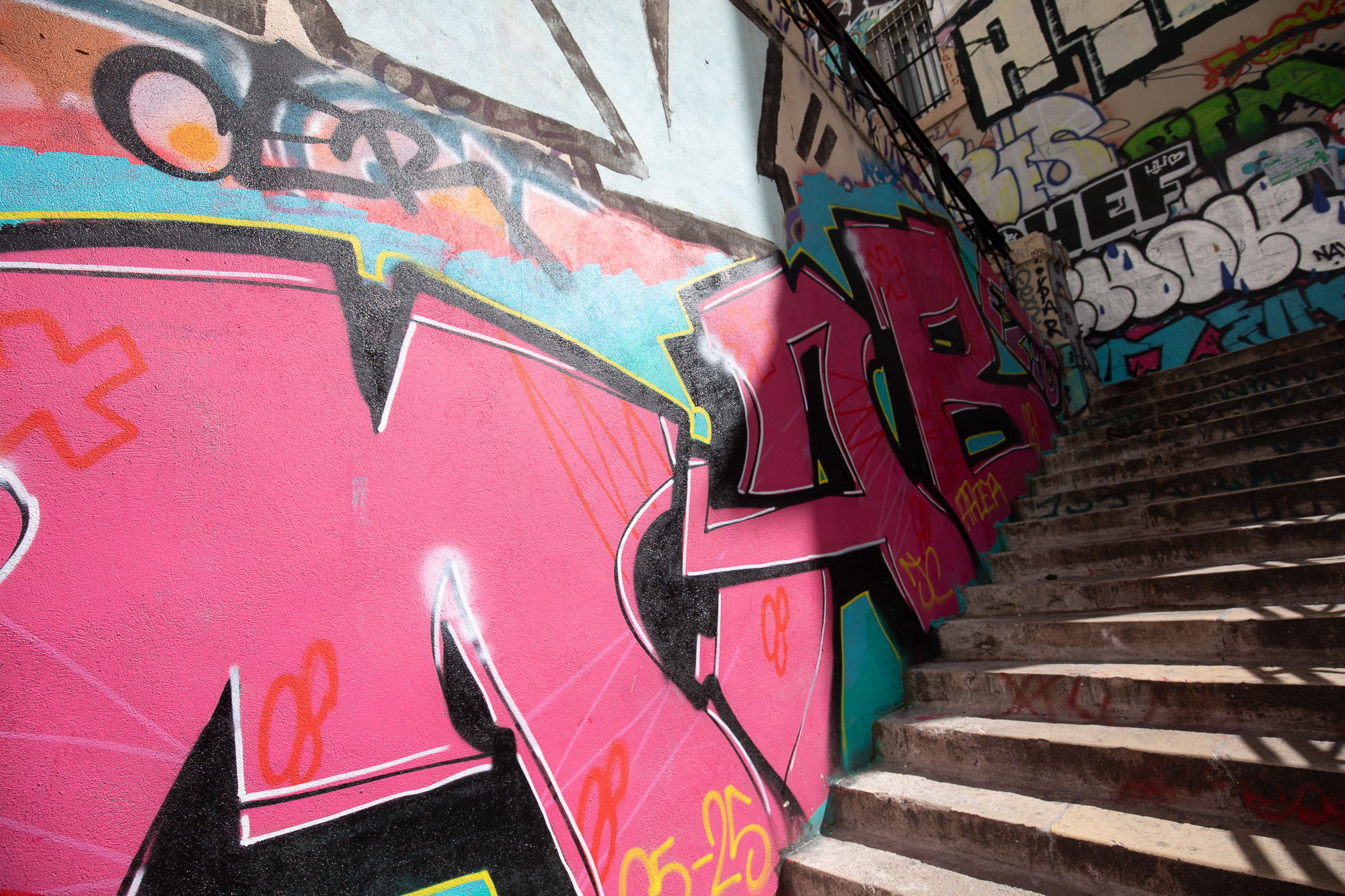 Graffiti in Cour Julien in Marseille, France