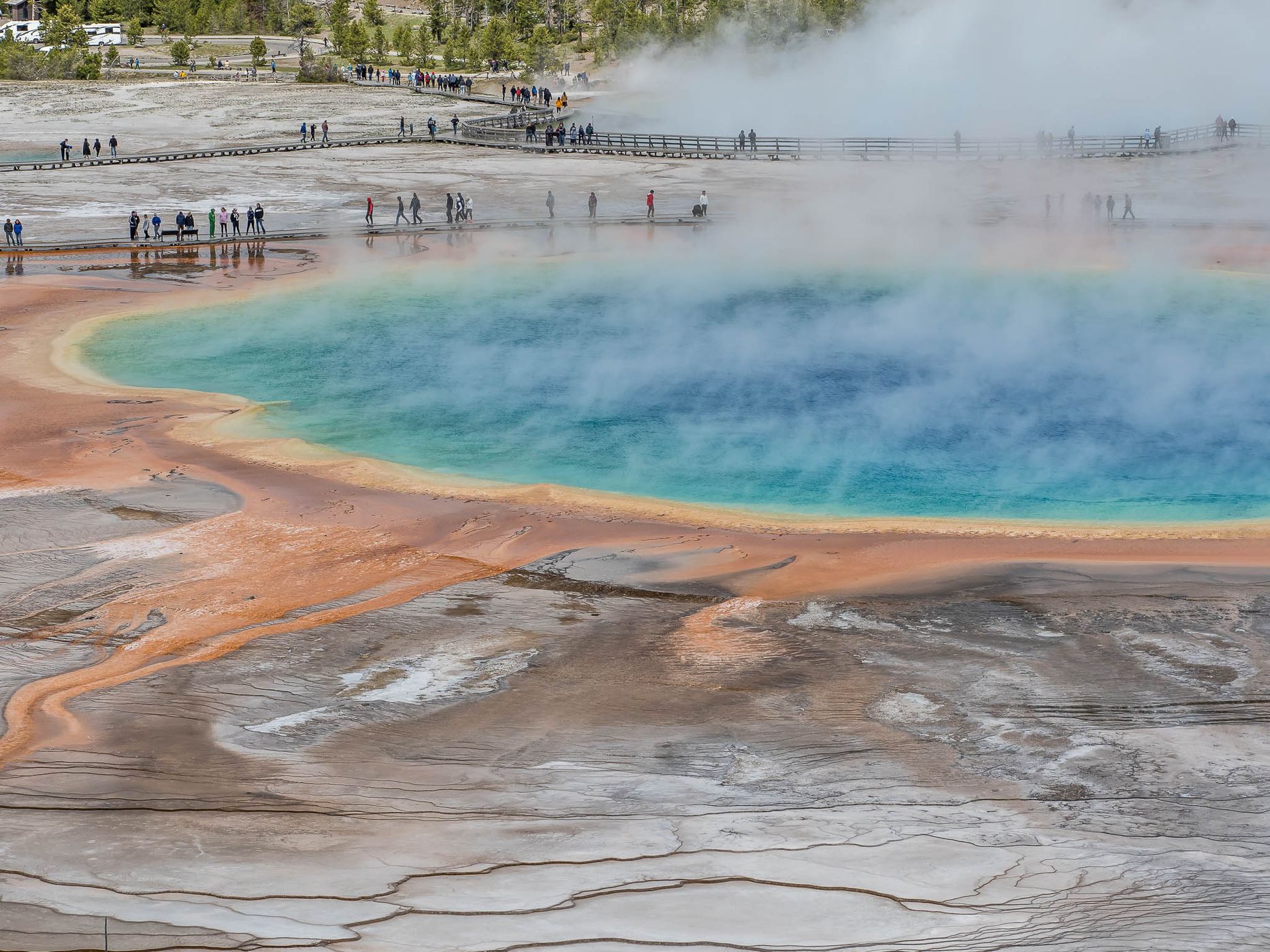 Grand Prismatic Spring, Yellowstone National Park, USA
