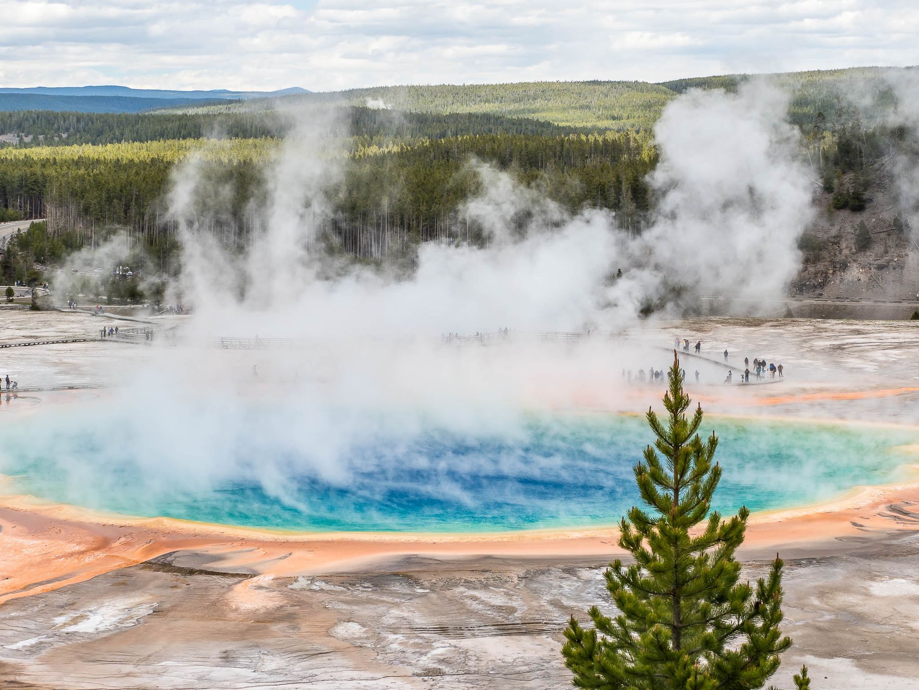 Grand Prismatic Spring, Yellowstone National Park, USA