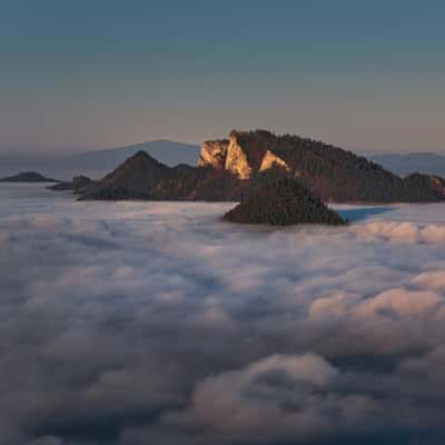 Inversions over the Pieniny Mountains., Slovakia (Slovak Republic)
