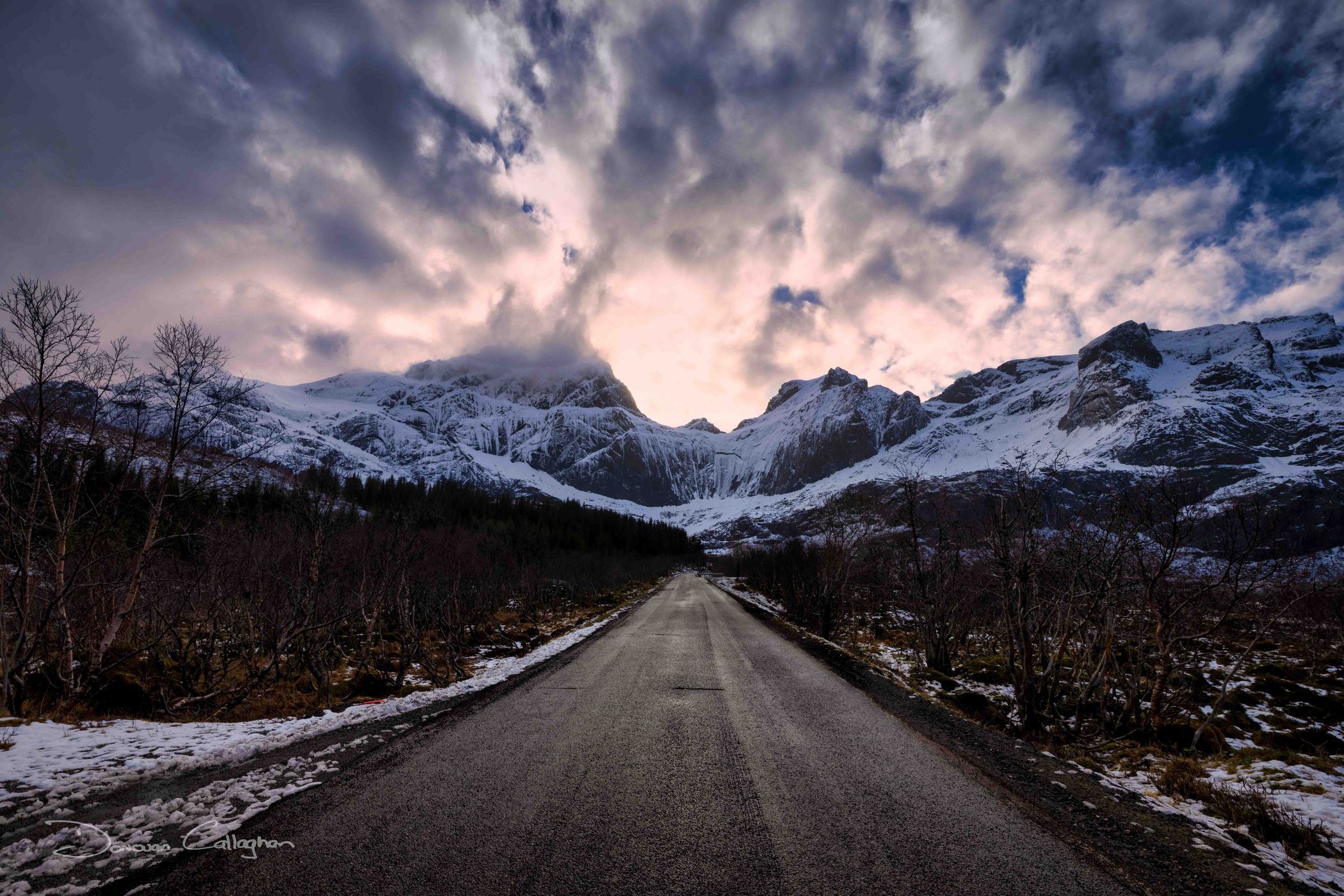 The road to Nusfjord, Lofoten, Norway