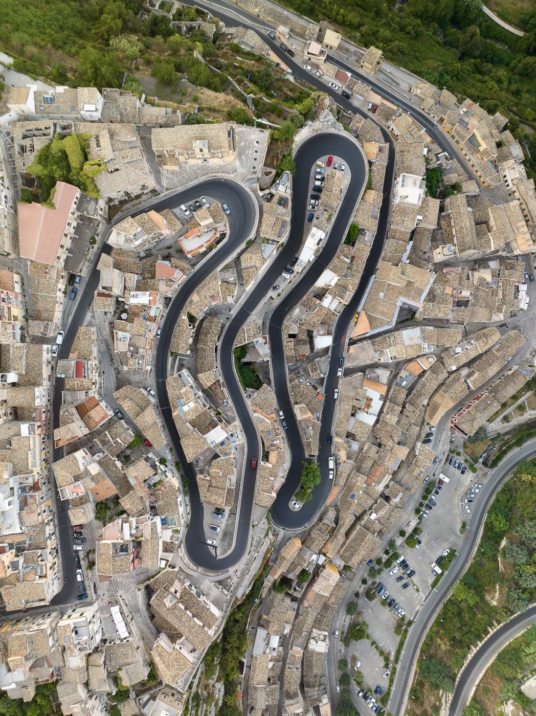 Nice road in Ragusa, Italy