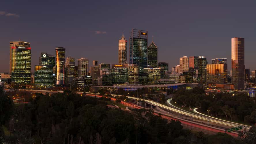 Perth City from Kings Park, Western Australia