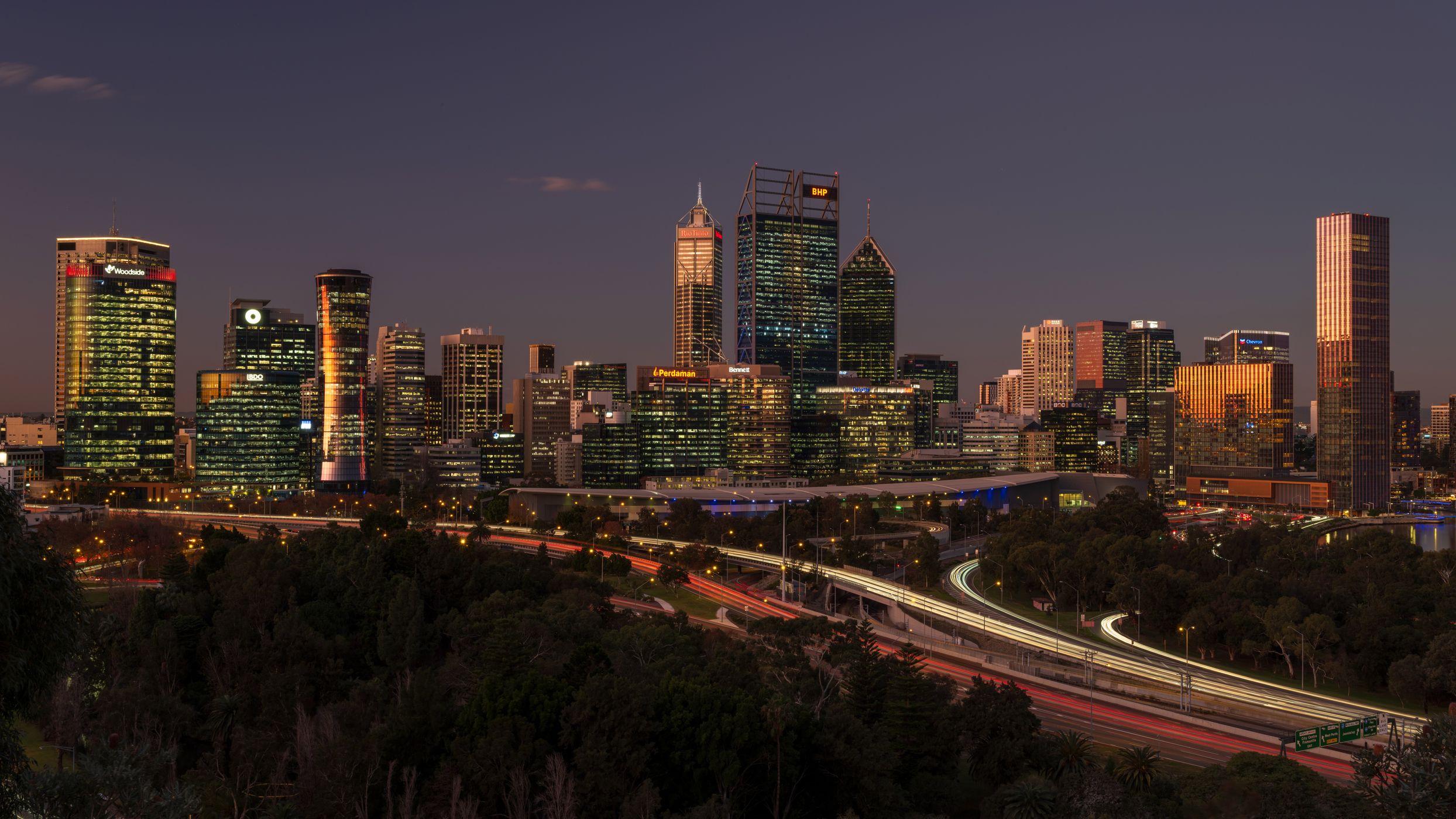 Perth City from Kings Park, Western Australia, Australia
