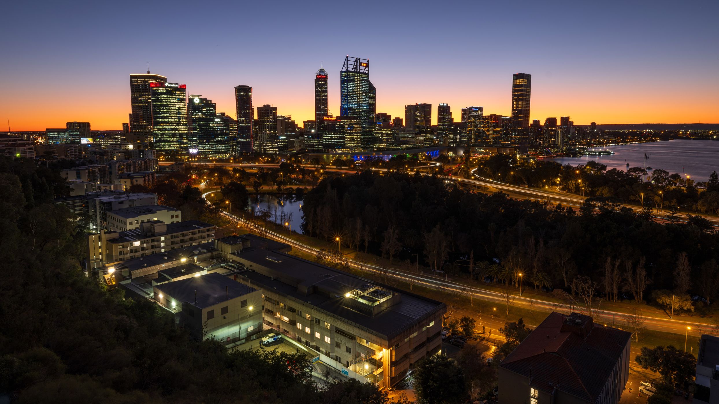 Perth City from Kings Park, Western Australia, Australia